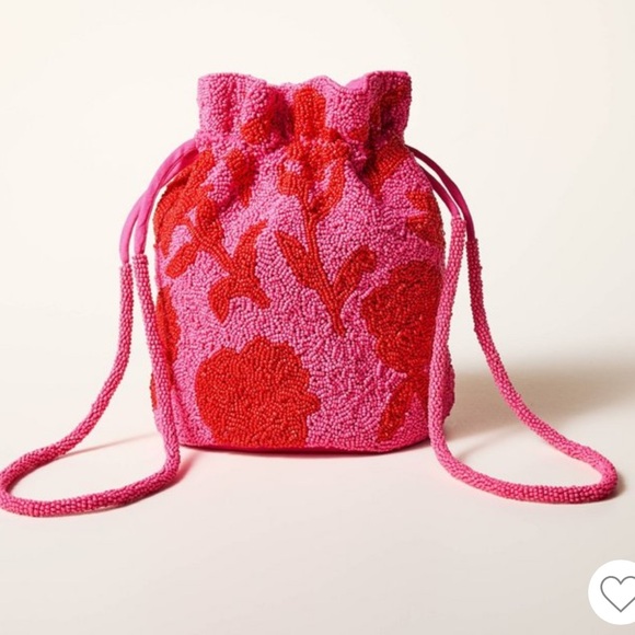 KATE SPADE x TARGET Beaded Classic Rose Drawstring Bucket...